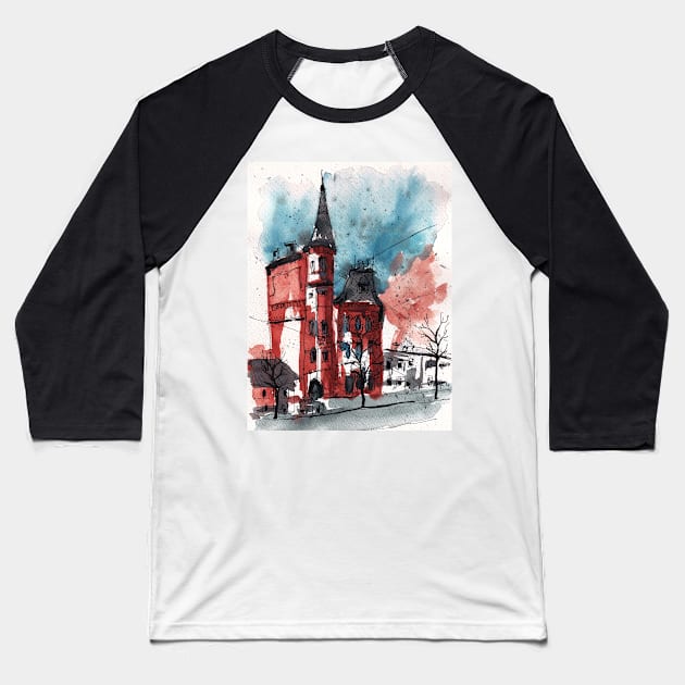 Magical city Baseball T-Shirt by PolSmart